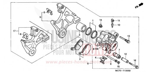 REAR BRAKE CALIPER VTR1000SP3 de 2003